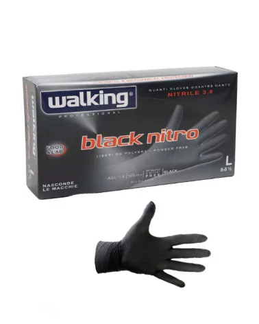 Mono Black Nitro Gloves Size L, Powder Free, Pack Of 100