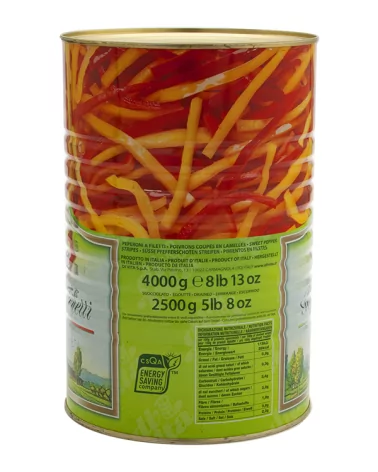 Red-yellow Pepper Fillet In Life Vinegar 5 Kg