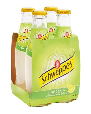 Schweppes Lemon Dry 0.18 Lt 4 Pieces