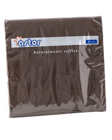 Astor Brown Napkins 2-ply, 40x40 Cm, Pack Of 35