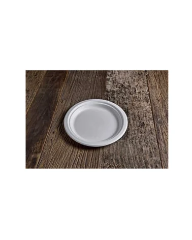 Ivory Biodegradable Flat Plates 22 Cm, 125 Pieces