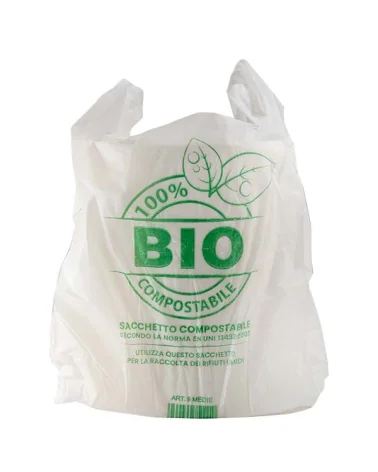 Bio White Shoppers Medium 27+7+7xcm50 500 Pcs